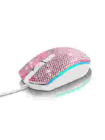 Muis met kristallen bling roze