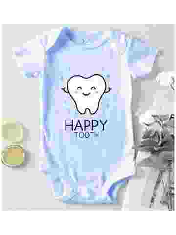 Rompertje Blauw Happy Tooth