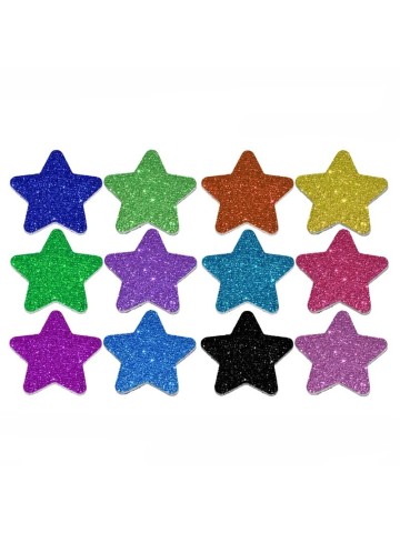 Mini nagelvijltjes glitter ster 10 stuks