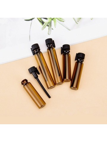 Parfum Sample Flesjes 1ML - 10 stuks - amber / bruin glas