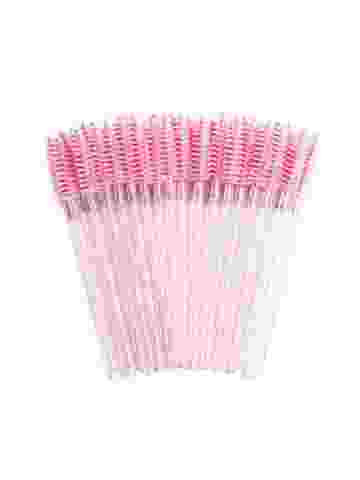 Wimperborsteltjes / mascaraborstel Licht Roze met Glitters 50 stuks