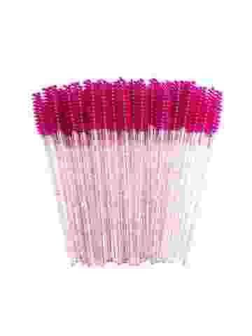 Wimperborsteltjes Fuchsia Roze Glitters - mascaraborsteltjes - 50 stuks