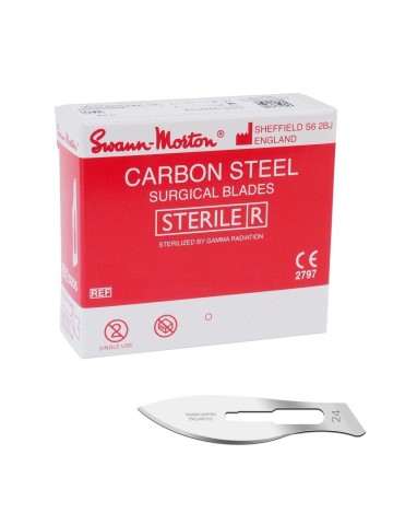 Swann Morton pedicure mesjes nummer 24 - steriel - 100 scalpels