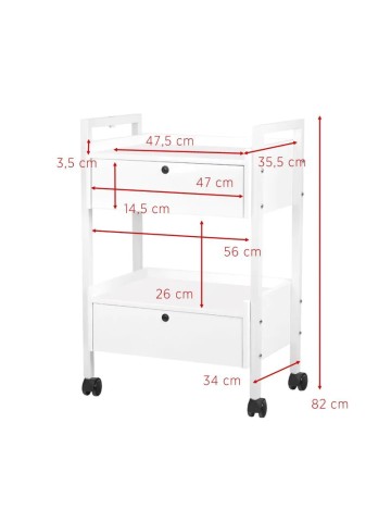 Nieuw in onze beautygroothandel: Werktafel wit met 2 lades!